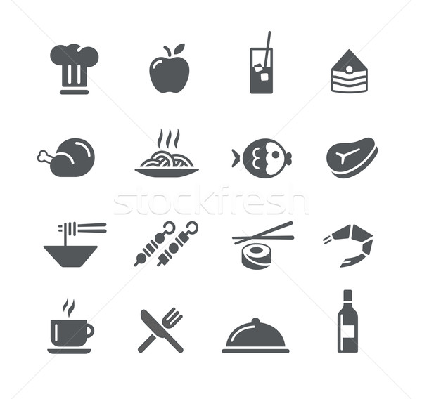 Voedsel iconen utility vector digitale print Stockfoto © Palsur