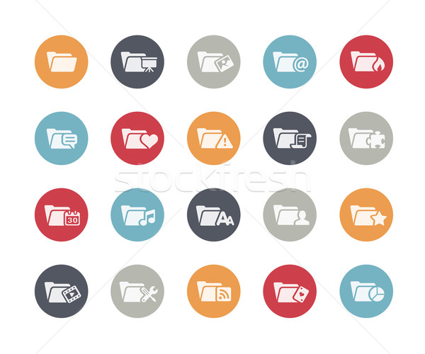 Folder Icons Set 2 of 2 // Classics Series Stock photo © Palsur