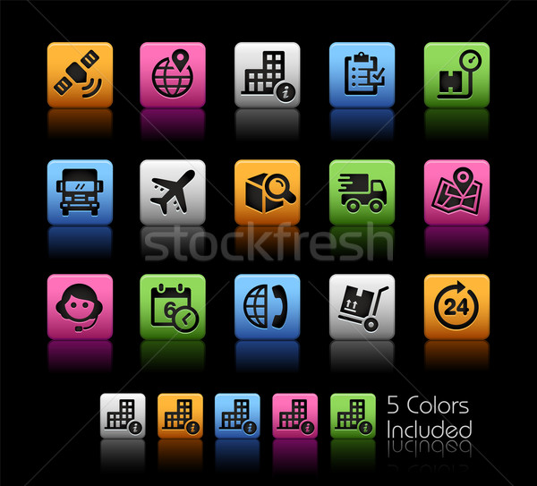 Stock photo: Shipping and Tracking Icons -- ColorBox Series