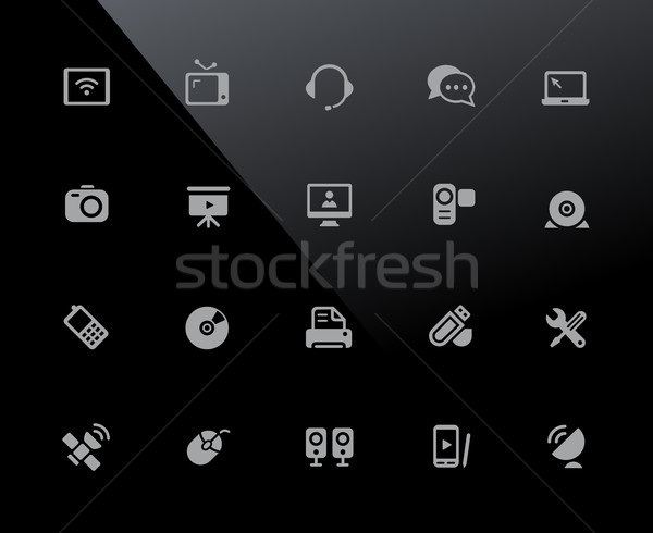 通信 アイコン ベクトル 作業 ピクセル グリッド ストックベクター C Palsur Stockfresh