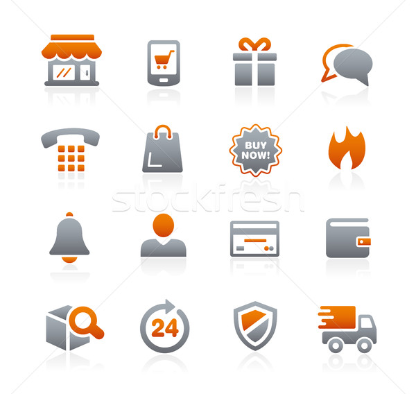 E-Shopping Icons -- Graphite Series Stock photo © Palsur