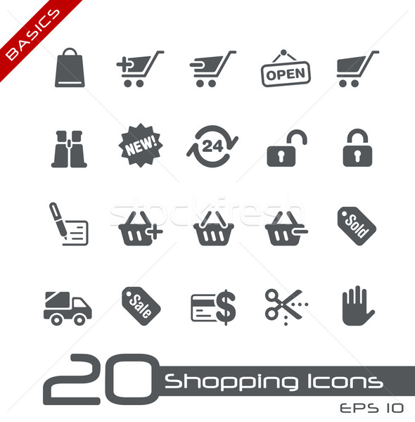 Stock photo: Shopping Icons // Basics