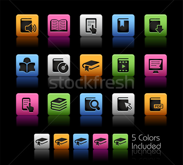 Book Icons // Color Box Stock photo © Palsur