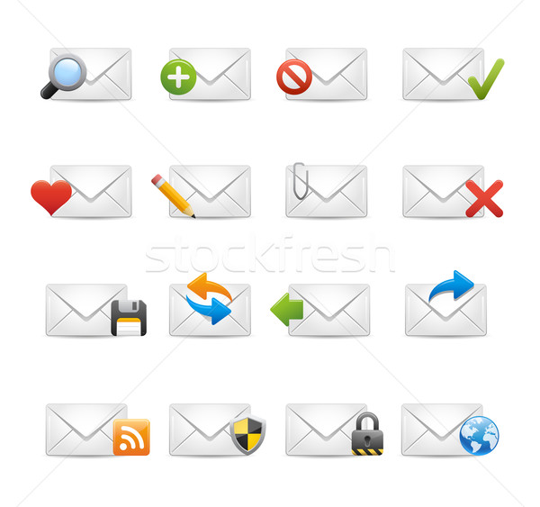 e-mail Icons - Set 1 of 3 // Soft Series Stock photo © Palsur
