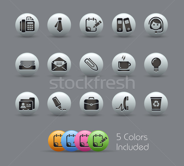 Kantoor business eps bestand kleur icon Stockfoto © Palsur