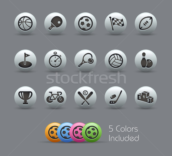 Sport Symbole eps Datei Farbe unterschiedlich Stock foto © Palsur