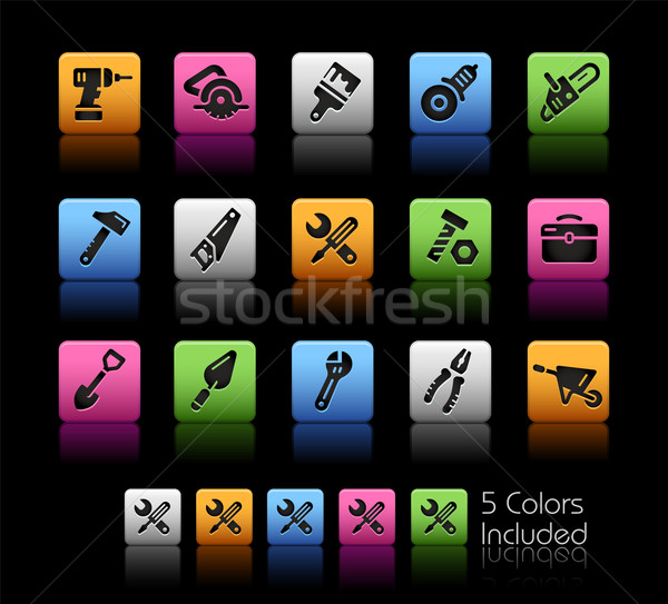 Tools Icons -- ColorBox Series Stock photo © Palsur