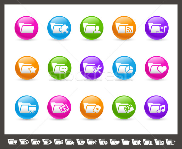 Stock photo: Folder Icons - 2 of 2 // Rainbow Series