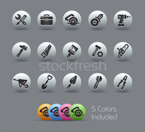 Tools Icons -- Pearly Series Stock photo © Palsur
