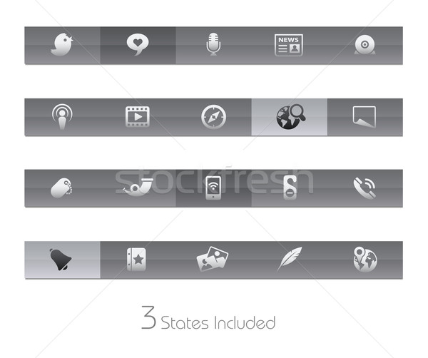 Médias sociaux vecteur fichier boutons différent couches Photo stock © Palsur