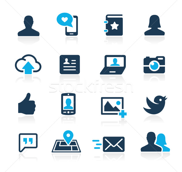 Social Icons // Azure Series Stock photo © Palsur