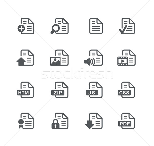 Documenten iconen utility vector digitale print Stockfoto © Palsur