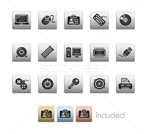 Ordenador metálico eps archivo color Foto stock © Palsur