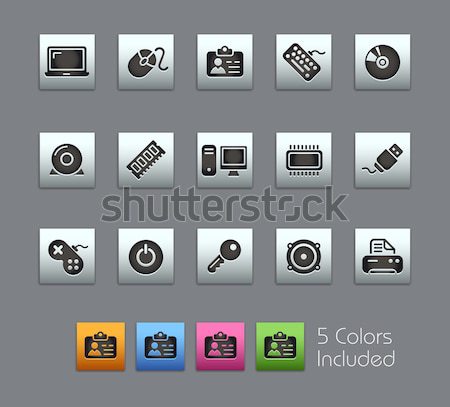 Communication Icons -- Outline Button Stock photo © Palsur