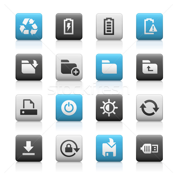Web and Mobile Icons 3 // Matte Series Stock photo © Palsur