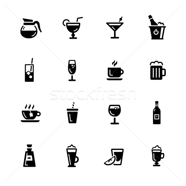 商業照片: 飲料 · 圖標 · 黑色 · 矢量圖標 · 數字 · 打印