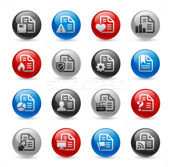 Documents Icons - Set 2 -- Gel Pro  Stock photo © Palsur
