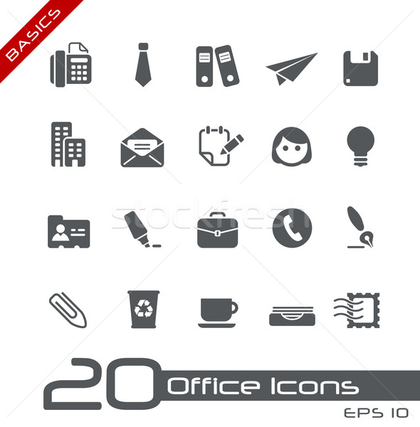 Stockfoto: Kantoor · business · iconen · vector · web