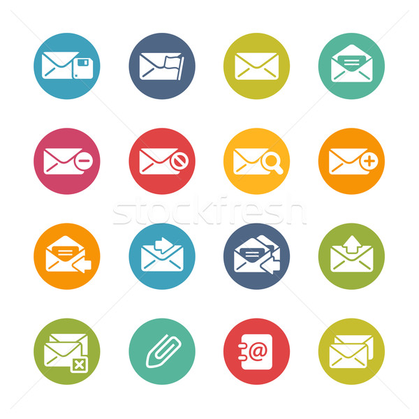 E-mail Icons -- Fresh Colors Series Stock photo © Palsur
