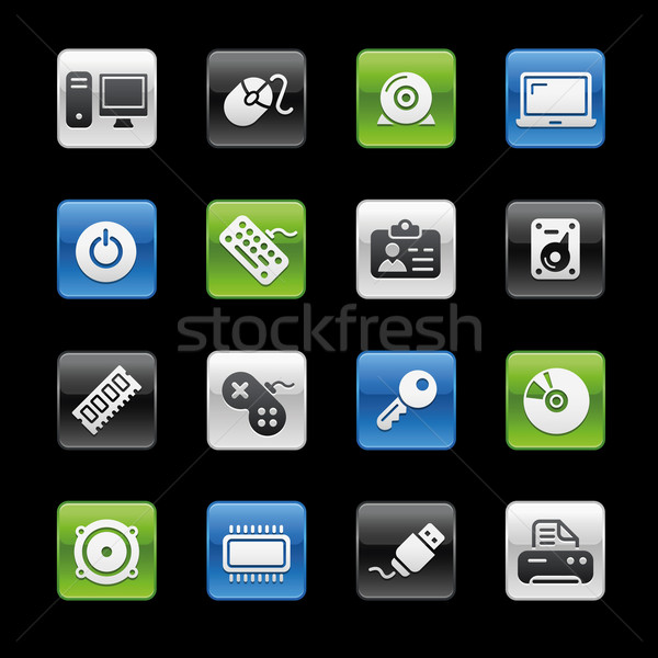 Computer & Devices Icons // GelBox Series Stock photo © Palsur