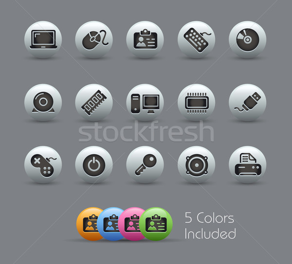 Сток-фото: компьютер · прибыль · на · акцию · файла · цвета · икона