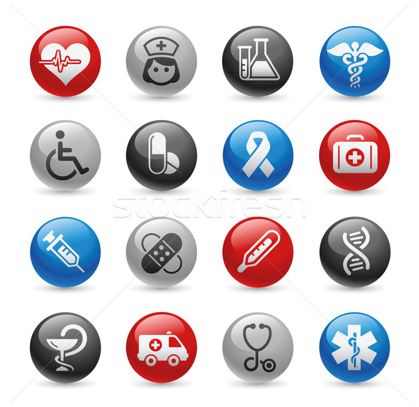 Medicina care gel professionali icone sito Foto d'archivio © Palsur
