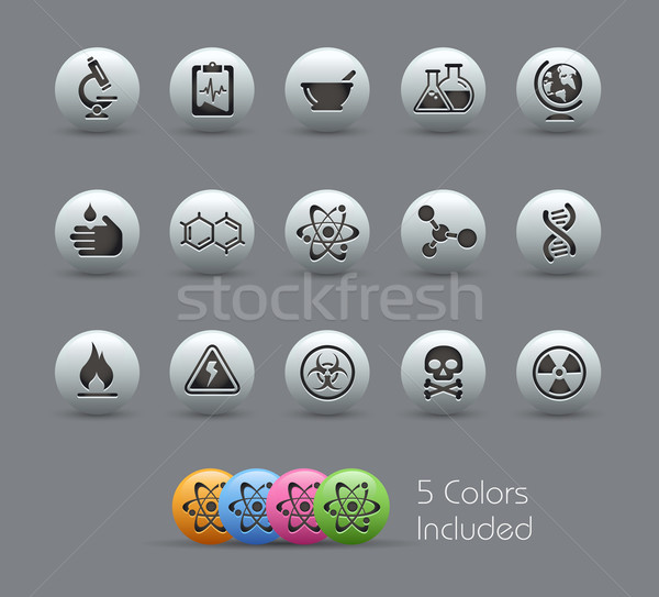 Tudomány eps akta szín ikon különböző Stock fotó © Palsur