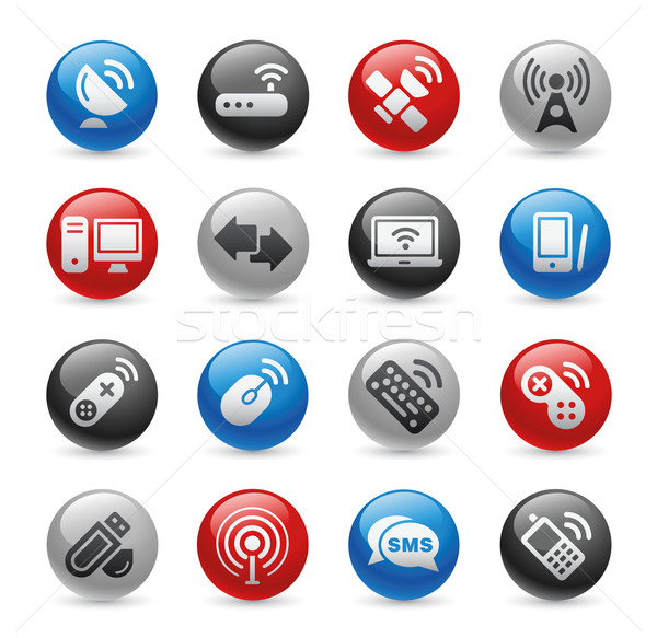 Wireless & Communications Icons // Gel Pro Series Stock photo © Palsur