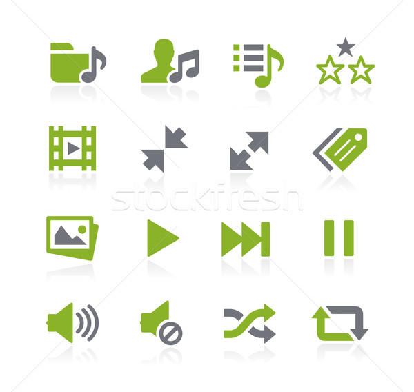 Media Player Icons // Natura Series Stock photo © Palsur