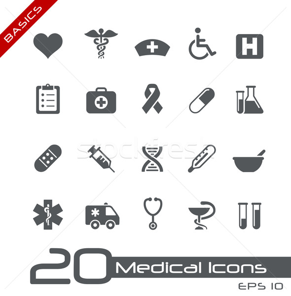 Medische iconen vector web afdrukken Stockfoto © Palsur