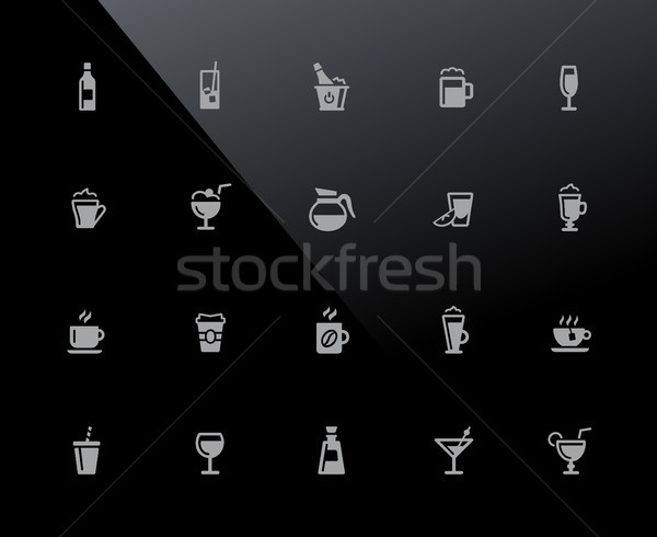 Drinks Icons // 32px Series Stock photo © Palsur