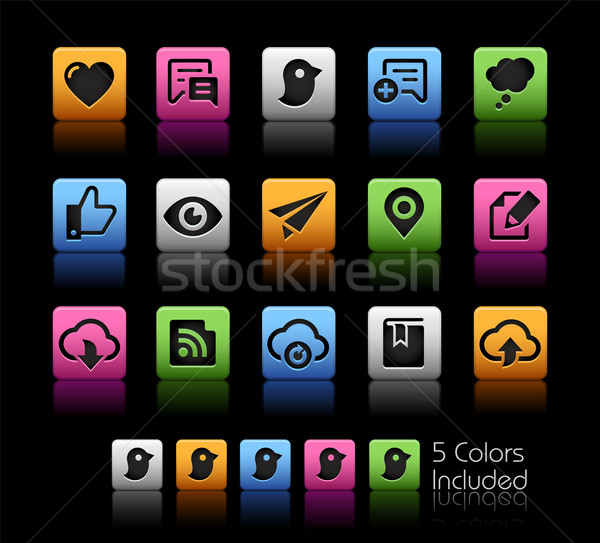Social Sharing and Communications -- ColorBox Series Stock photo © Palsur
