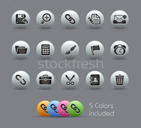 Web interface eps fichier couleur icône Photo stock © Palsur