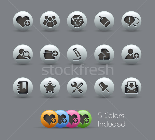 Internet Blog eps Datei Farbe Symbol Stock foto © Palsur