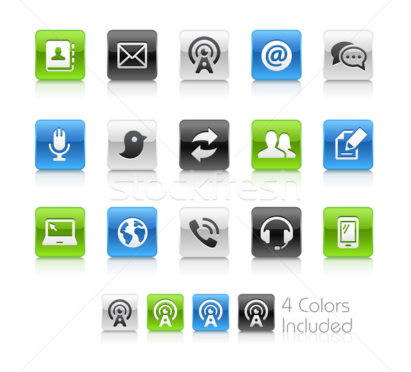 Telecommunications Icons -- Clean Series Stock photo © Palsur