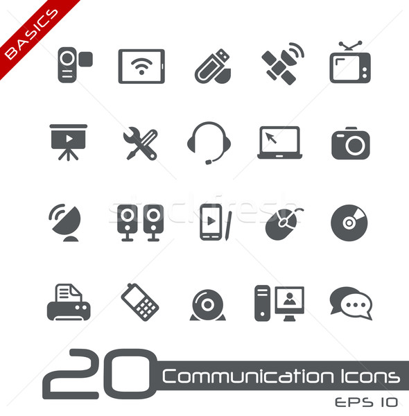 Communication icônes vecteur web [[stock_photo]] © Palsur