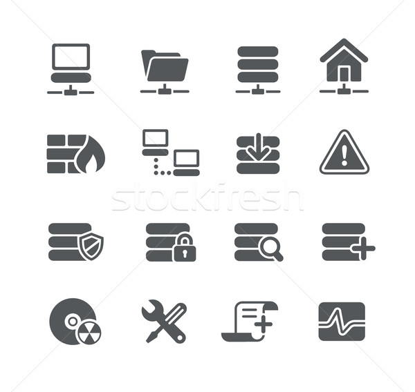 Red servidor iconos utilidad vector digital Foto stock © Palsur