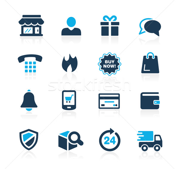 E-Shopping Icons -- Azure Series Stock photo © Palsur