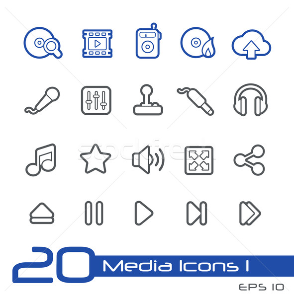 Media Icons -- Line Series Stock photo © Palsur