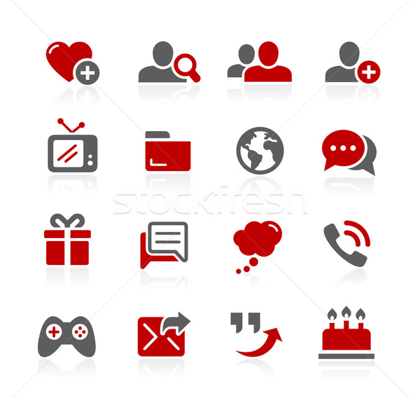 Social comunicaciones vector iconos digital impresión Foto stock © Palsur