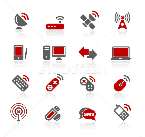 Draadloze communicatie professionele iconen website presentatie Stockfoto © Palsur