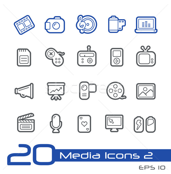 Media Icons // Line Series Stock photo © Palsur
