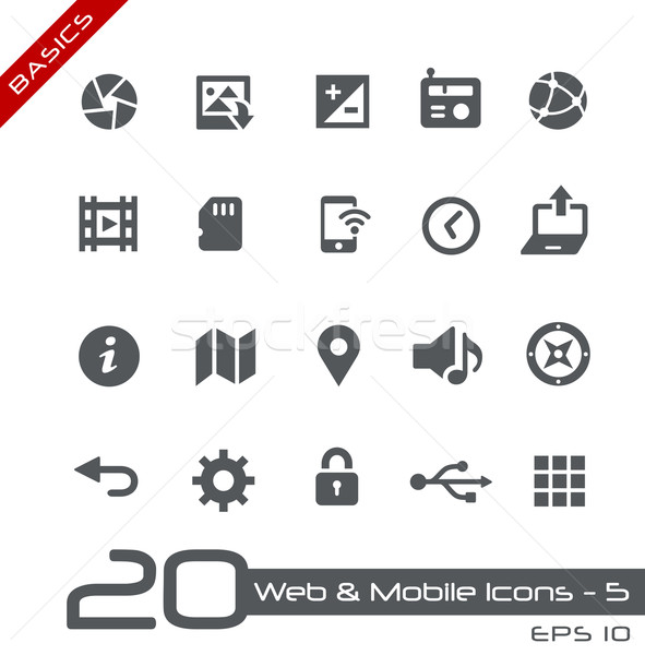 Stock photo: Web & Mobile Icons-5 // Basics