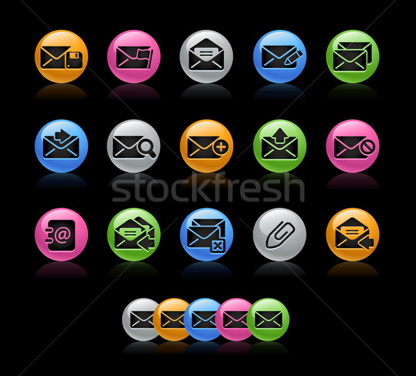 E-mail Icon set - Gelcolor Series Stock photo © Palsur