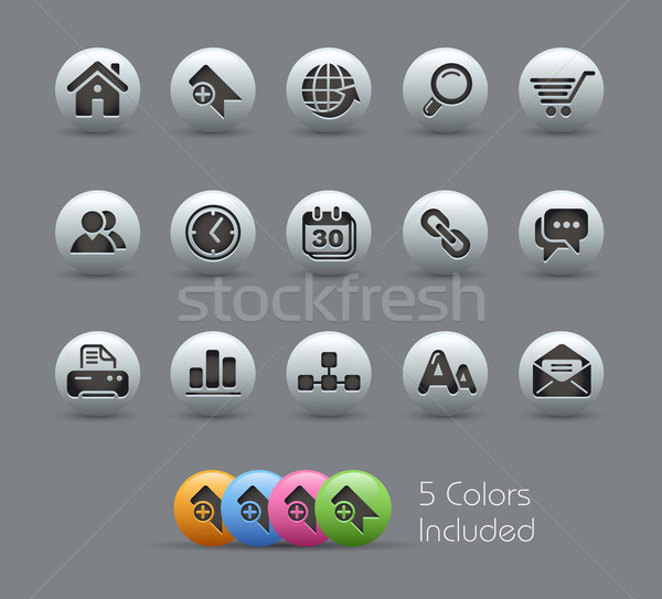 Website internet eps bestand kleur icon Stockfoto © Palsur