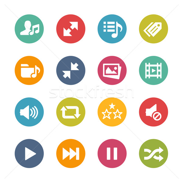 Web and Mobile Icons 7 -- Fresh Colors Series Stock photo © Palsur