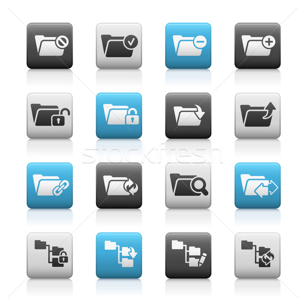 Cartella icone vettore web stampa Foto d'archivio © Palsur