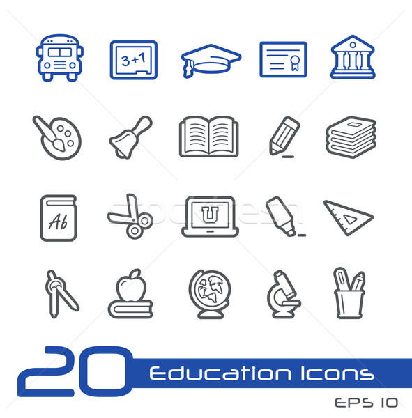 Education Icons -- Line Series Stock photo © Palsur