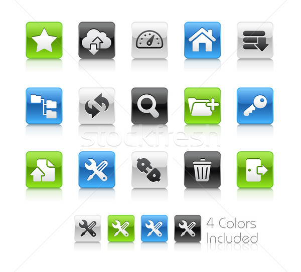 FTP & Hosting Icons // Clean Series Stock photo © Palsur