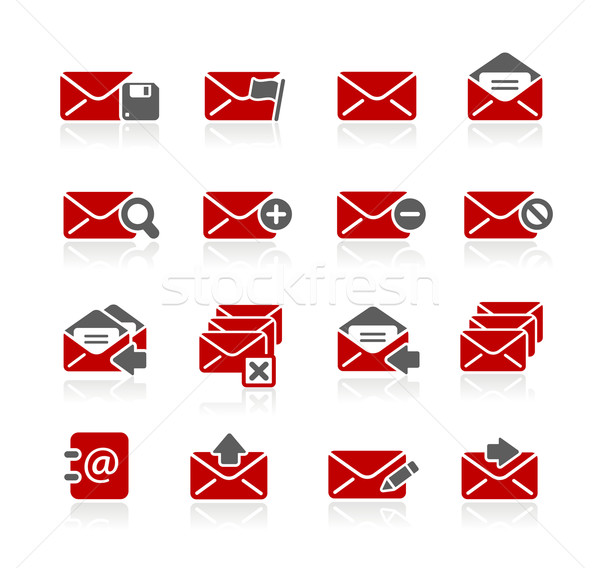 E-mail iconen vector web afdrukken projecten Stockfoto © Palsur